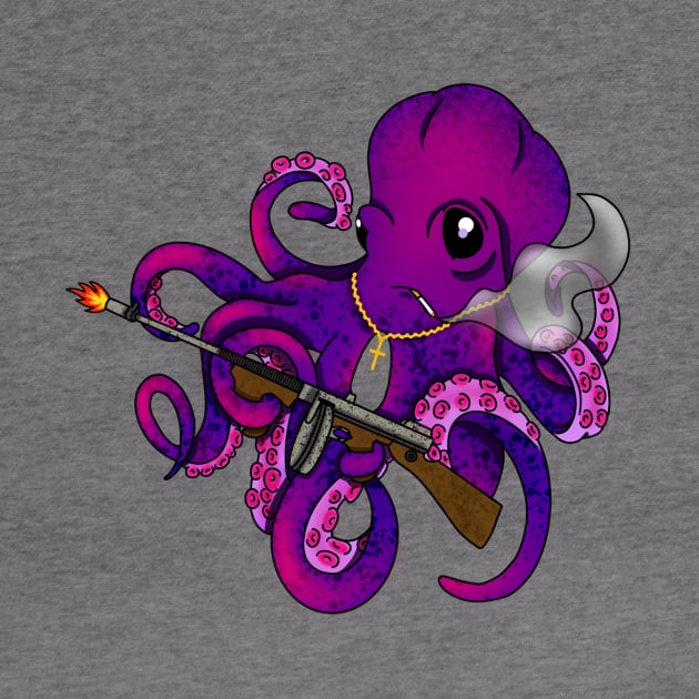 Gangster octopus by PinkAlienCreations